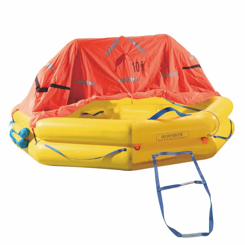 Opblaasbare Liferaft red lewens ter see